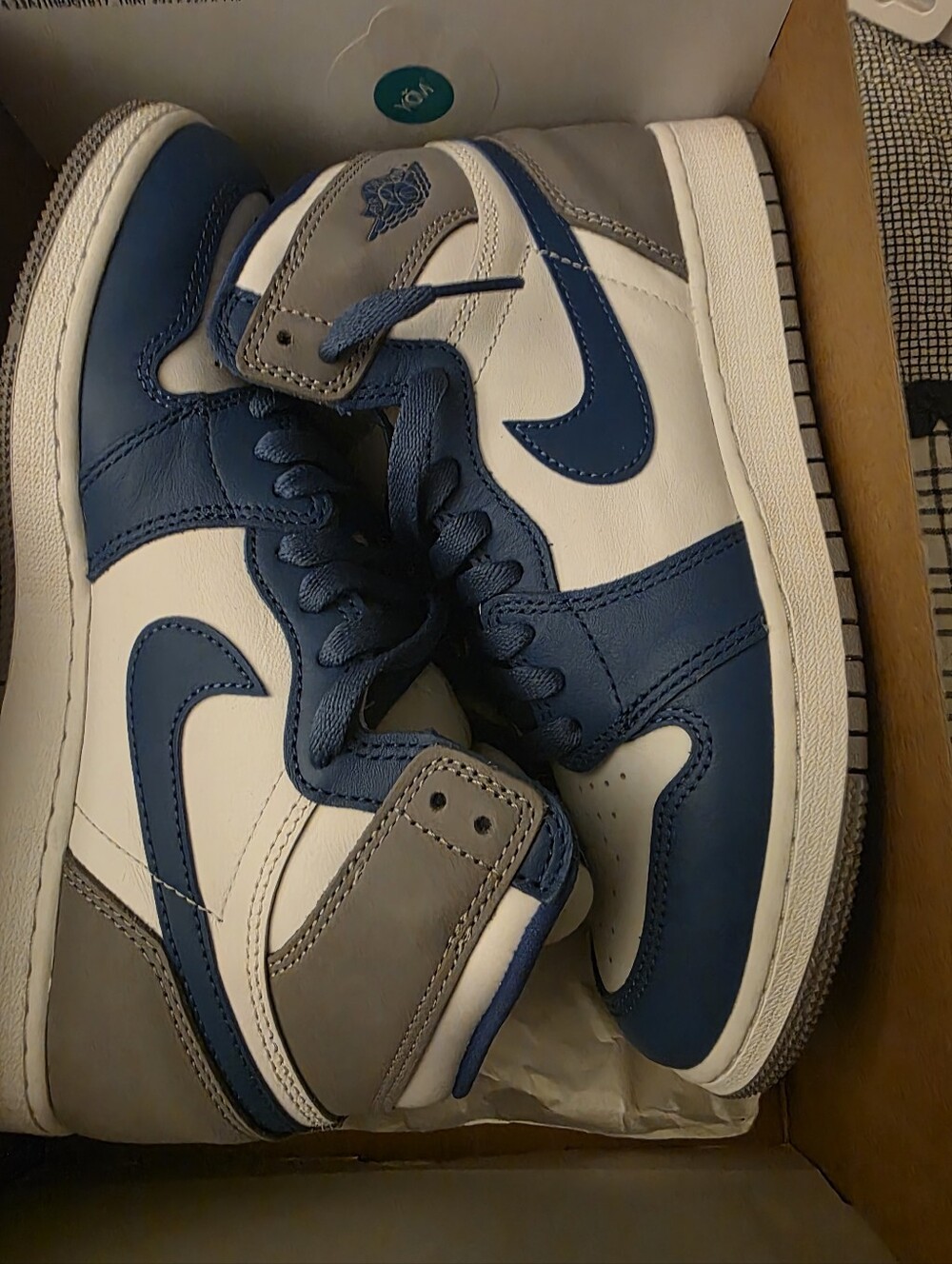 Nike Men's High-Top Sneakers in Navy, White & Gray